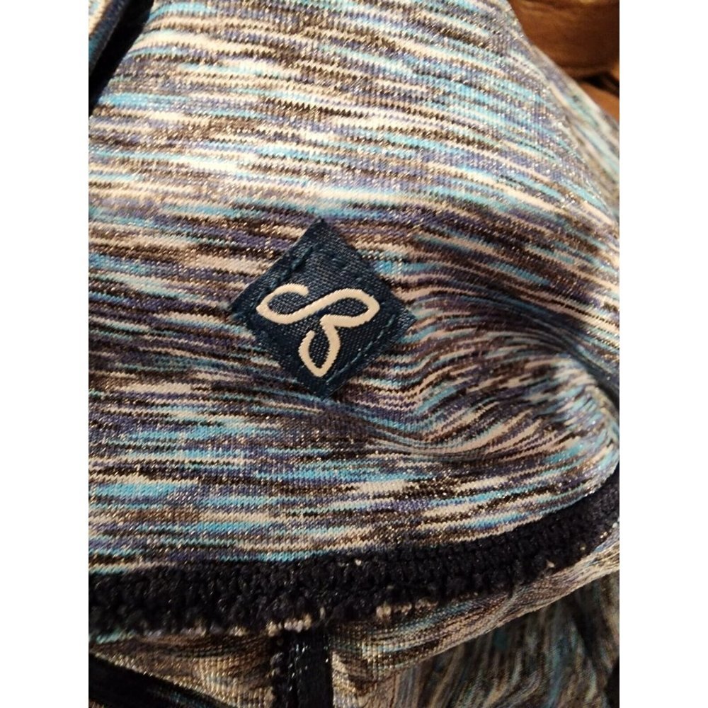 Prana Small Skirt Leanne Fold Over Waist Blue Space Dye Stretch - Picture 3 of 4